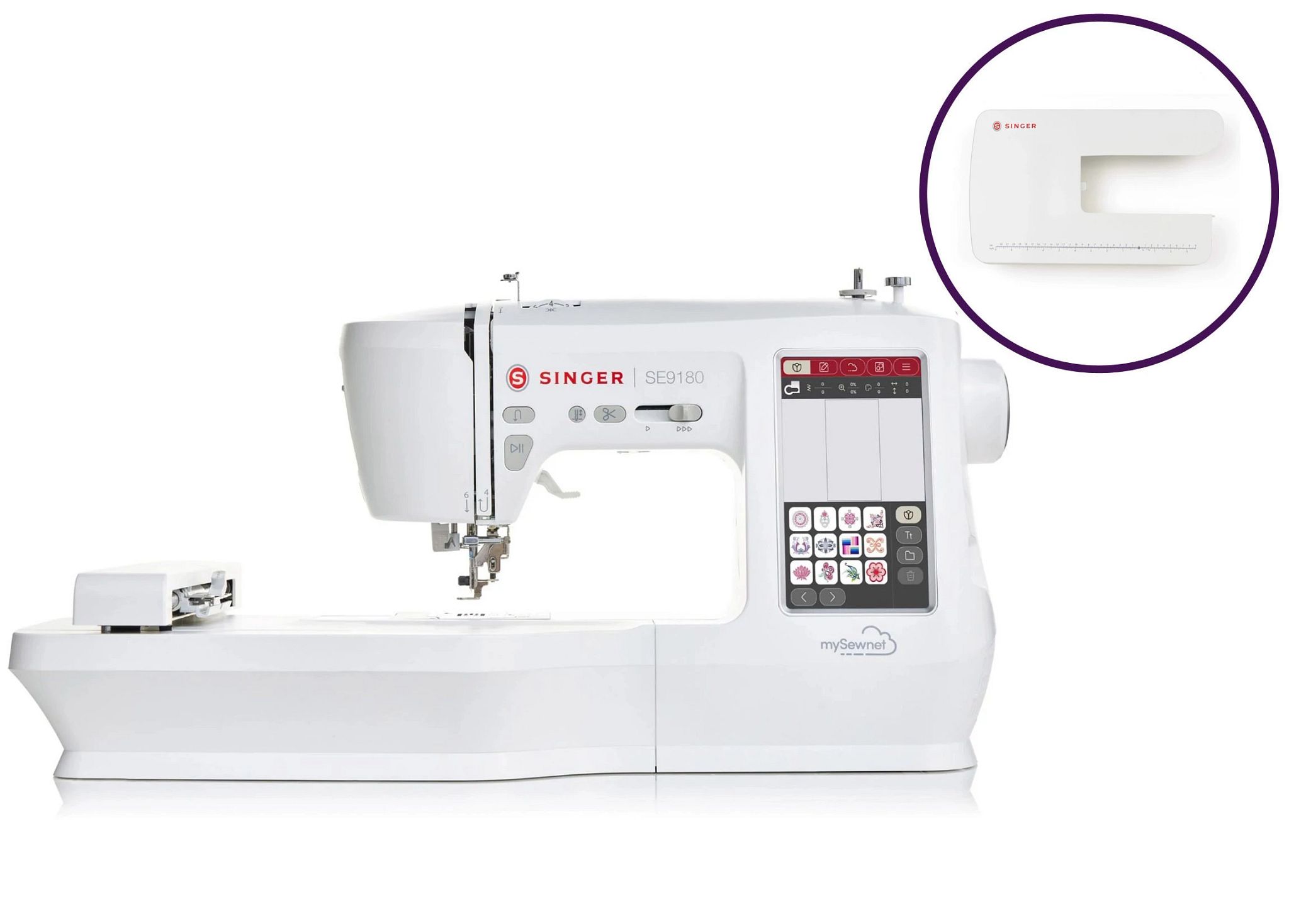 SE9180 Sewing and Embroidery Machine and Extension Table Bundle